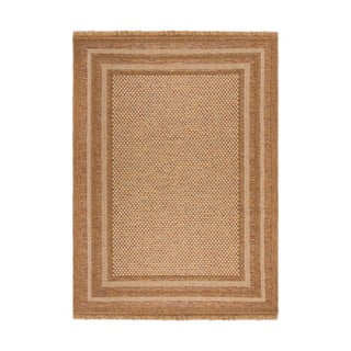 Lauko kilimas natūralios spalvos 200x290 cm Layla Border – Flair Rugs