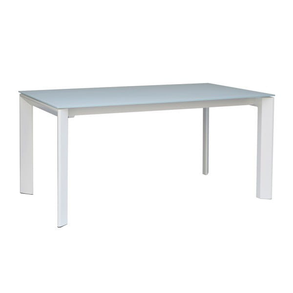 Baltas sulankstomas valgomojo stalas "Lisa", 140 x 90 cm