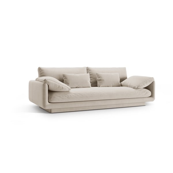 Iš velveto sofa baltos spalvos 220 cm Torino – Micadoni -image-2