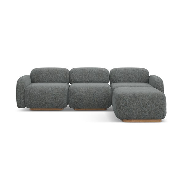 Pilkos spalvos modulinė kampinė sofa (kintama) Ailani – Makamii