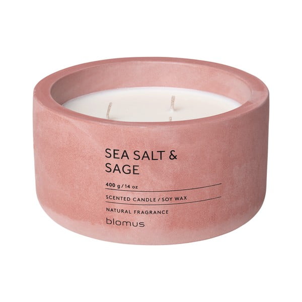 Aromatinė žvakė iš sojų vaško degimo laikas 25 h Fraga: Sea Salt and Sage – Blomus