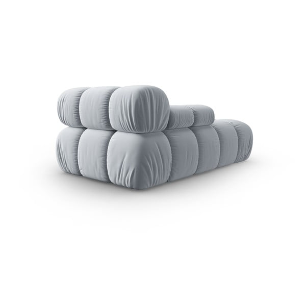 Gultas šviesiai mėlynos spalvos iš velveto (su kairiuoju kampu) Bellis – Micadoni Home-image-4