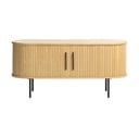 Natūralios spalvos ąžuolo apdailos TV staliukas 120x56 cm Nola - Unique Furniture
