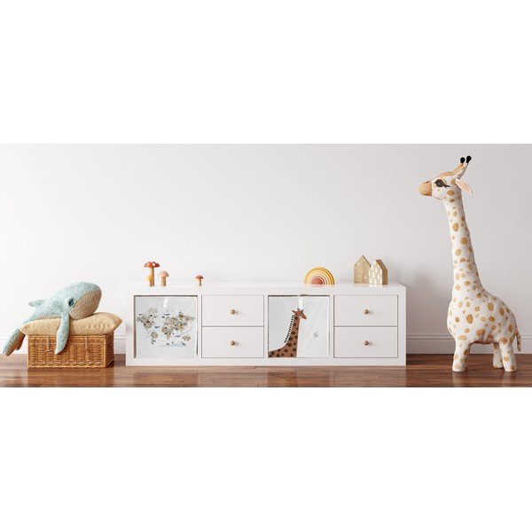 Iš tekstilės vaikiškas organizatorius baltos spalvos 32x32x32 cm Safari Animals – Butter Kings-image-1