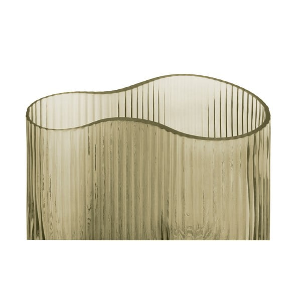 Žalios spalvos stiklo vaza PT LIVING Wave, aukštis 18 cm-image-2