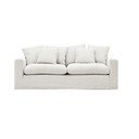 Iš lino sofa baltos spalvos 240 cm Nora – Kave Home
