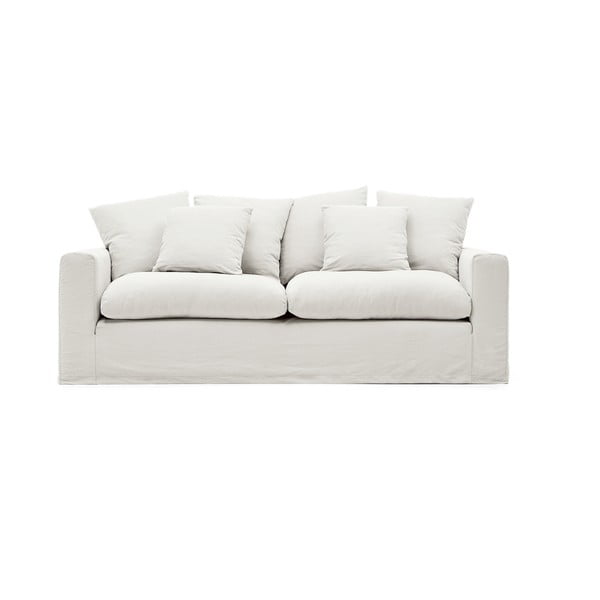 Iš lino sofa baltos spalvos 240 cm Nora – Kave Home