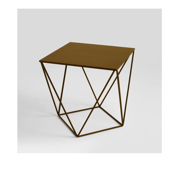 Aukso spalvos sulankstomas stalas Custom Form Daryl, 60 x 60 cm-image-1