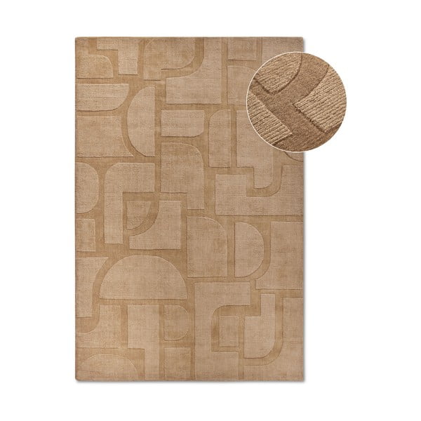 Rankų darbo iš vilnos kilimas smėlio spalvos 80x150 cm Alexis – Villeroy&Boch