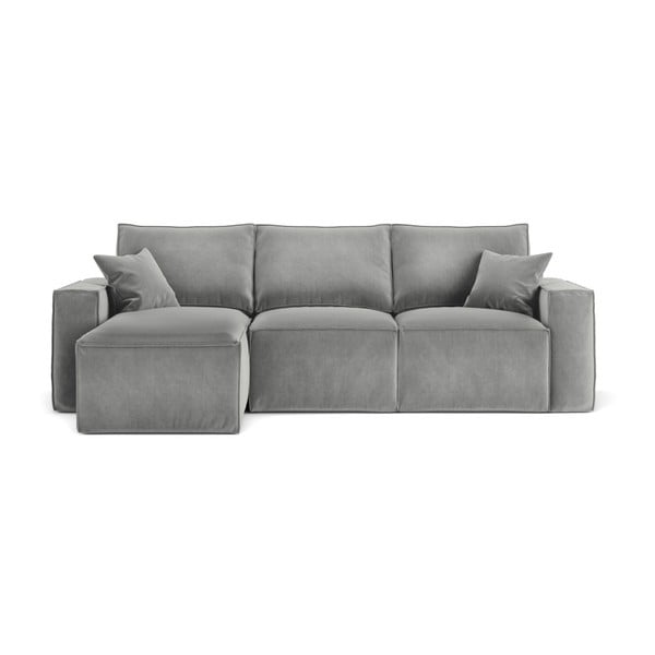 "Cosmopolitan Design Florida" pilka kampinė sofa, kairysis kampas
