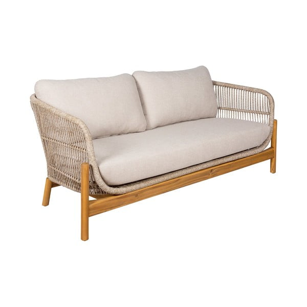 Iš akacijos masyvo sodo poilsio baldų komplektas kreminės spalvos/natūralios spalvos 4 žmonėms Terracina – House Nordic-image-1