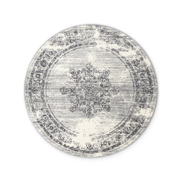Pilkos spalvos/kreminės spalvos apvalios formos kilimas ø 120 cm Gloria Lydia – Hanse Home