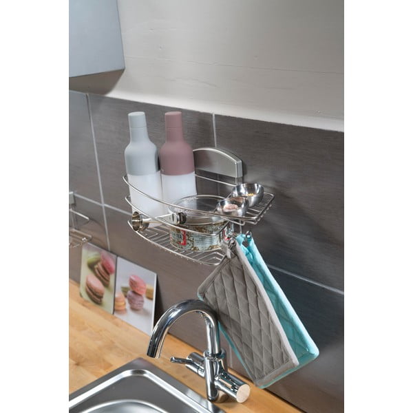 Sieninis dušo želė laikiklis be gręžimo Kompaktinis gelis, 35 x 16 cm-image-1