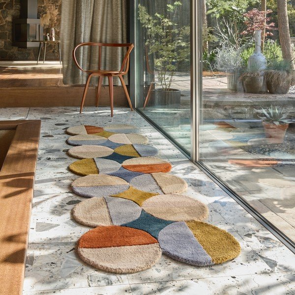 Rankų darbo iš vilnos kilimas 80x230 cm Mia Ellipse – Flair Rugs-image-1