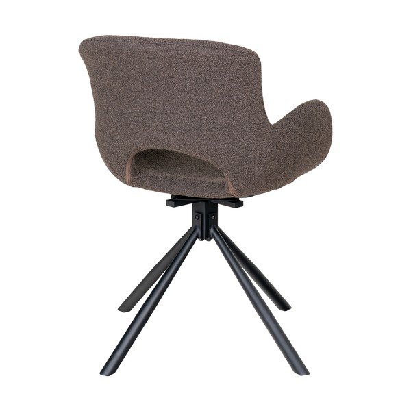 Rudos spalvos iš audinio valgomojo kėdžių komplektas su porankiais 2 vnt. Amorim – House Nordic-image-2