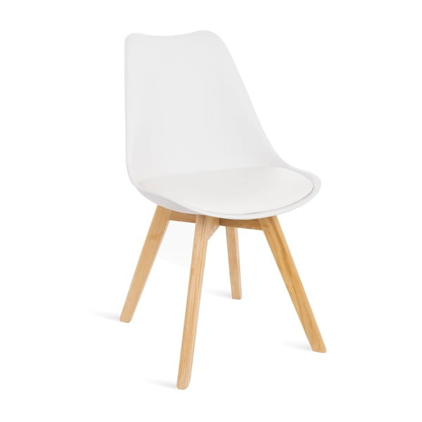 2 baltų kėdžių su bukmedžio kojomis rinkinys Bonami Essentials Retro