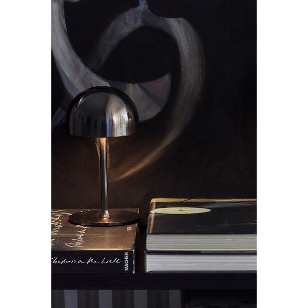 Tamsiai pilkos spalvos stalinis šviestuvas LED su nuotolinio valdymo funkcija (aukštis 22 cm) su metaliniu gaubtu Tim – Sirius-image-3