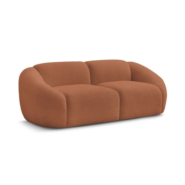 Iš boucle sofa oranžinės spalvos 230 cm Tina – Bobochic Paris
