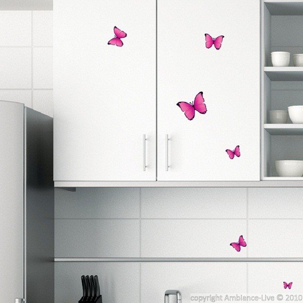 18 "Fanastick Pink Butterflies" lipdukų rinkinys-image-1