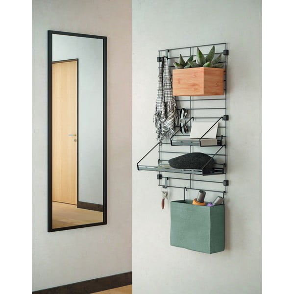 Iš metalo spintelė modulinei lentynai juodos spalvos Mural – Metaltex-image-1