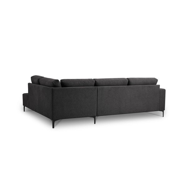 Antracito spalvos kampinė sofa iš šenilinio audinio (su dešiniuoju kampu/„L“ formos) Fabian – Scandic-image-3