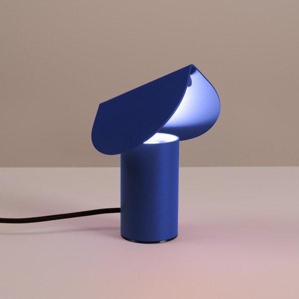 Tamsiai mėlynos spalvos iš aliuminio stalinis šviestuvas LED (aukštis 15 cm) BISCUIT – Thoro-image-1