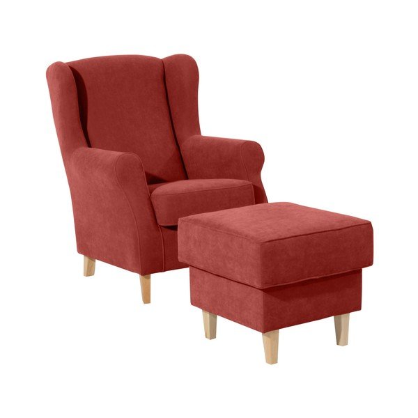 Plytų raudonos spalvos kėdutė kojoms Max Winzer Lorris-image-2