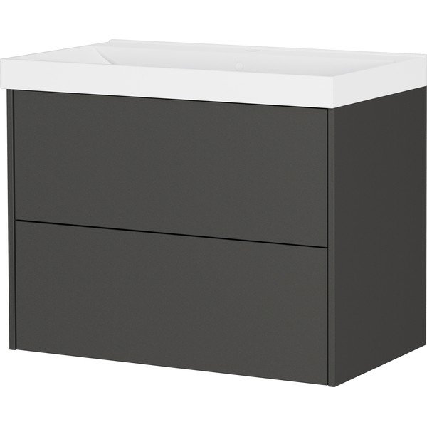 Antracito spalvos matinis pakabinama spintelė po kriaukle 81x65 cm Bodera – Germania