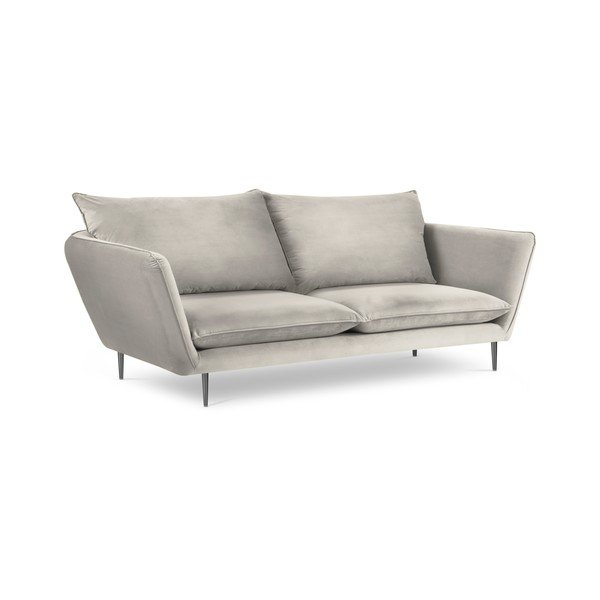 Smėlio spalvos aksominė sofa Mazzini Sofas Acacia, 225 cm ilgio-image-4