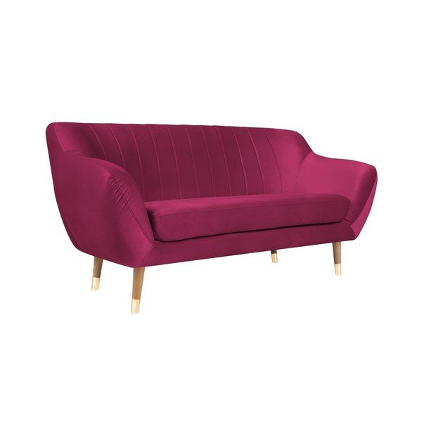 Rožinio aksomo sofa Mazzini Sofas Benito, 158 cm-image-2