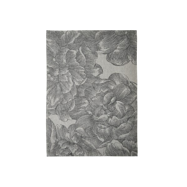 Pilkas medvilninis virtuvinis rankšluostis Södahl Rose, 50 x 70 cm