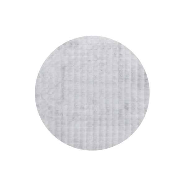 Skalbiamas apvalios formos kilimas šviesiai pilkos spalvos ø 80 cm Bubble Grey – Mila Home