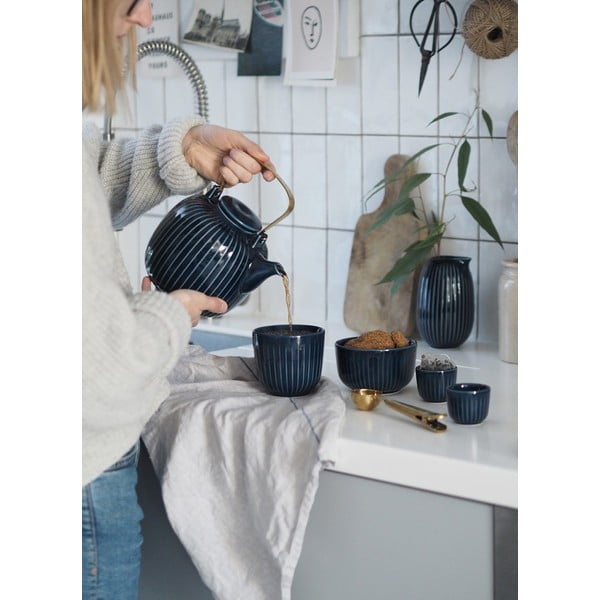 Tamsiai mėlynas porcelianinis arbatinukas Kähler Design Hammershoi, 1,2 l-image-1