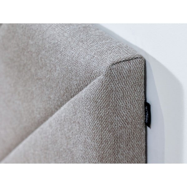 Dvigulė lova smėlio spalvos audiniu dengta su lovos grotelėmis 160x200 cm Romane – Bobochic Paris-image-4