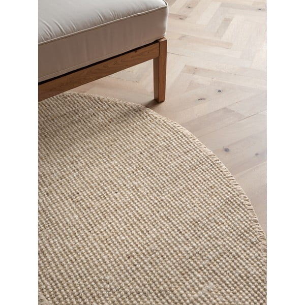 Kreminės spalvos iš džiuto apvalios formos kilimas ø 200 cm Bouclé Jaipur – Hanse Home-image-2