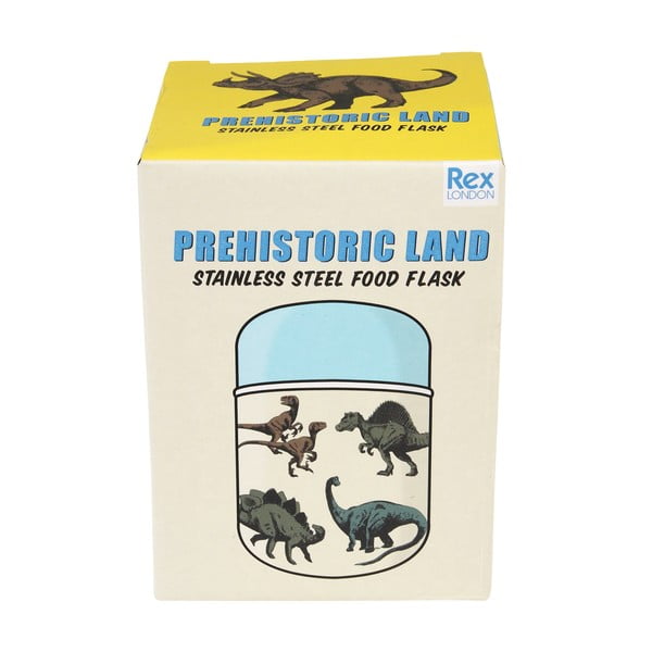 Mėlynos spalvos/kreminės spalvos maistui/vaikams termosas 280 ml Prehistoric Land – Rex London-image-4