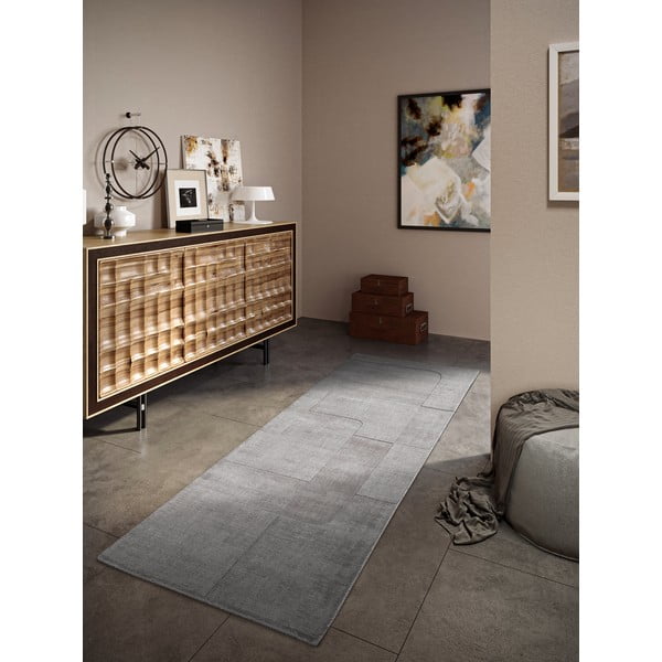 Rankų darbo iš vilnos kilimas pilkos spalvos 80x250 cm Charlotte – Villeroy&Boch-image-1
