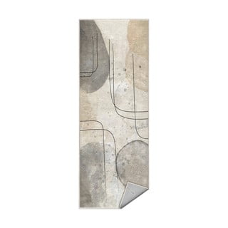 Skalbiamas kilimas pilkos spalvos/kreminės spalvos 80x200 cm Simple Lines – Mila Home