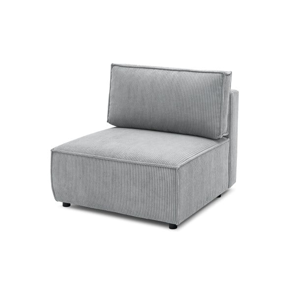 Modulinė sofa šviesiai pilkos spalvos iš kordinio velveto (modulinė) Nihad modular – Bobochic Paris