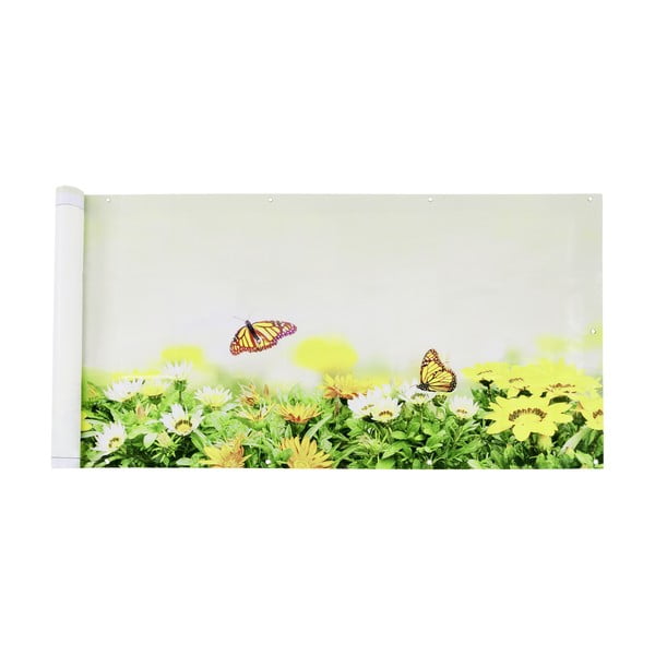 Geltonai žalias plastikinis balkono ekranas 500x85 cm Butterfly - Maximex-image-2