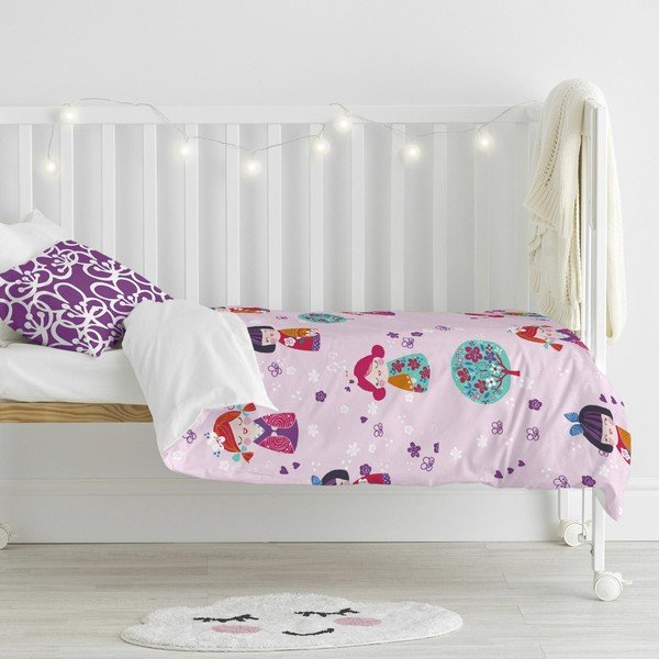 Medvilninė vaikiška patalynė Moshi Moshi Cherry Blossom, 115 x 145 cm-image-1