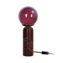Bordo spalvos iš marmuro stalinis šviestuvas (aukštis 38 cm) Lazio Sphere – Leitmotiv