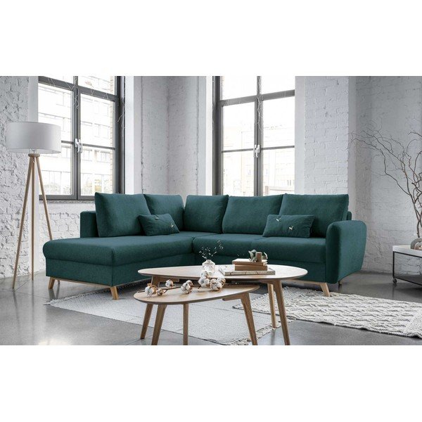 Turkio spalvos sofa-lova Miuform Scandic Lagom L, kairysis kampas-image-3