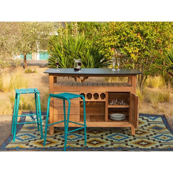 Iš tikmedžio masyvo sodo baro stalas 160x90 cm Navy – Ezeis-image-4