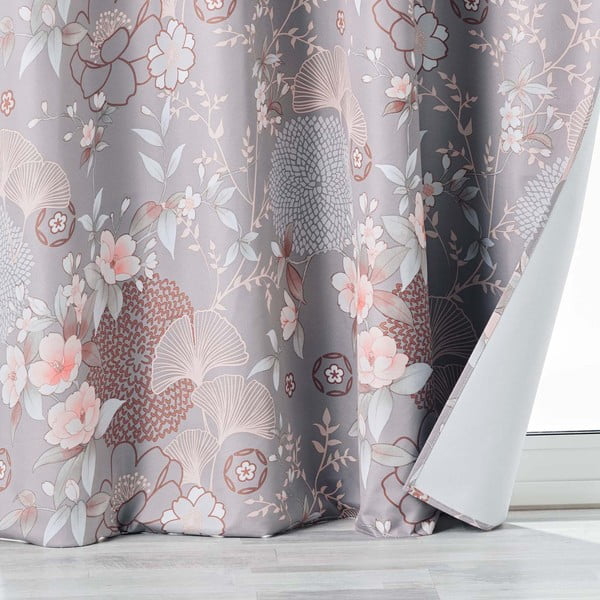Iš mikropluošto visiškai užtemdo užuolaida pilkos spalvos 135x260 cm Yokahama – douceur d'intérieur-image-3