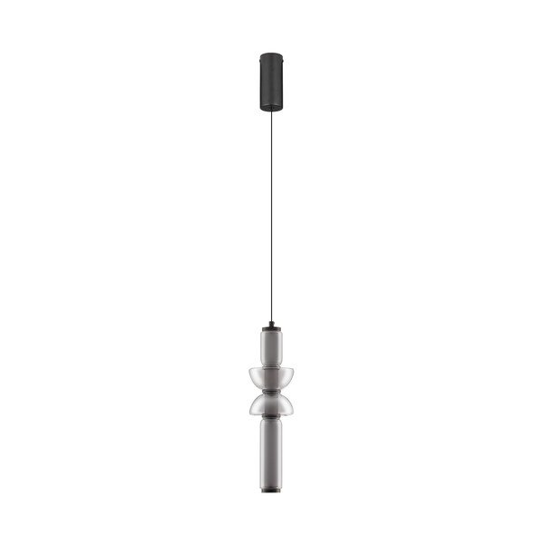 Pilkos spalvos iš stiklo kabantis šviestuvas LED su pritemdymo funkcija ø 12 cm Ulon – Nova Luce