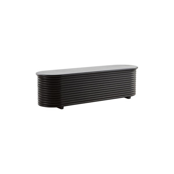 Juodos spalvos iš mango masyvo skrynia 150x42x42 cm Sjöbo – Jotex