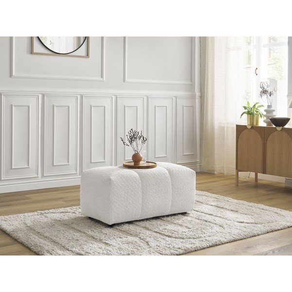 Baltos spalvos taburetė iš boucle Roxelane – Bobochic Paris-image-4