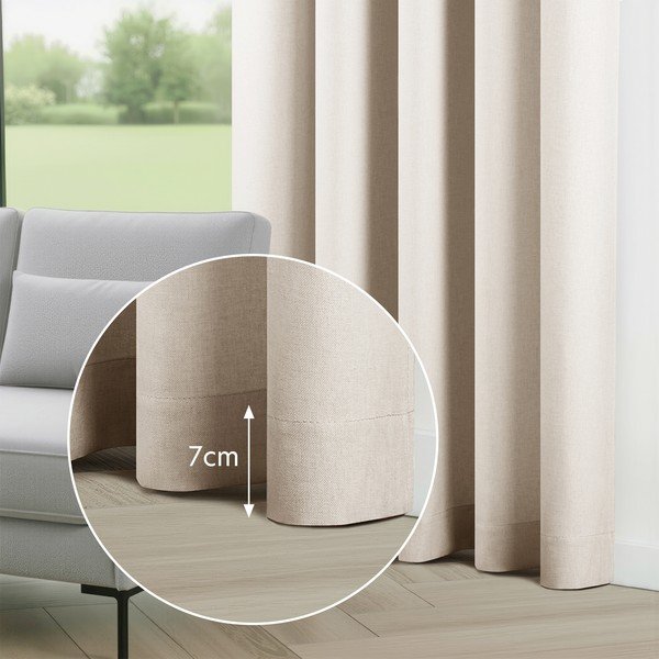 Kreminės spalvos pritemdymas (dalinis užtemimas) užuolaida Calisto – Filumi-image-4