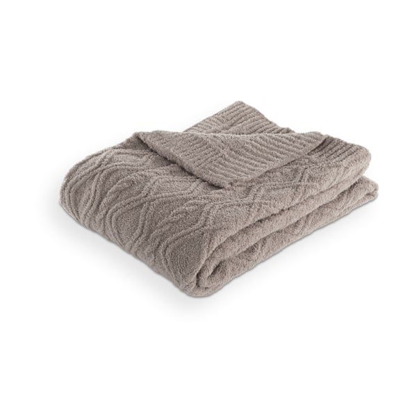 Taupe spalvos iš mikropliušo antklodė ir pledas 130x170 cm Aspen – Tiseco Home Studio